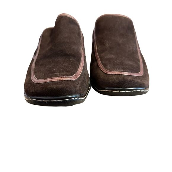 Sofft Chocolate Brown Suede Heel Mule / Clog Shoe Sz 8 - Picture 4 of 11